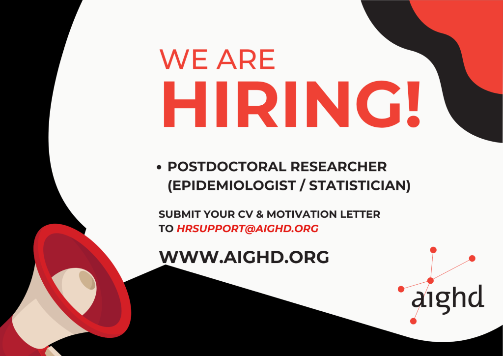 Vacancy Position: Postdoctoral Researcher (Epidemiologist / Statistician)